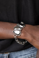 Raw Radiance    Bracelets     754-Lovelee's Treasures-adjustable clasp,bracelets,gunmetal chain,jewelery,multi,oil spill gem