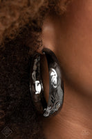 Hey, HAUTE-Shot Earrings-Lovelee's Treasures-black,earrings,gold,gunmetal,hammered,hoop,jewelry,post fitting
