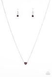 Hit Em Where It HEARTS   Necklaces         738-Lovelee's Treasures-jewelery,necklaces,purple,purple rhinestones,silver