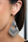 Music To My Ears    Earrings-Lovelee's Treasures-Dainty silver beads,earrings,fringe,jewelery,silver,standard fishhook fitting,studded,teardrop