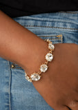 Can't Believe My ICE Bracelets-Lovelee's Treasures-adjustable clasp closure,bracelets,encrusted gold frames,exaggerated white rhinestone,gold,jewelry