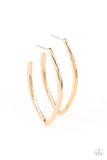 Point-Blank Beautiful  Earrings-Lovelee's Treasures-abstract hoop,earrings,gold,jewelery,post fitting