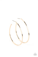 Cool Curves  Earrings      735-Lovelee's Treasures-abstract look,earrings,glistening,gold,hoop,jewelery,post fitting