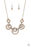 Total Head-Turner Necklaces-Lovelee's Treasures-adjustable clasp closure,brass,jewelery,necklaces,swirling brass frames,topaz rhinestone
