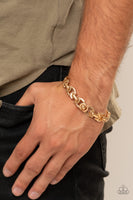 Advisory Warning - Gold     Bracelets-Lovelee's Treasures-bracelets,gold,men