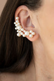 Metro Makeover Earrings-Lovelee's Treasures-bubbly white pearls,clip-on,earrings,gold,gold frames,jewelery