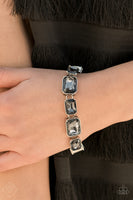 Paparazzi ~ After Hours - Silver Bracelets-Lovelee's Treasures-adjustable clasp closure,bracelets,emerald-cut gems,jewelry,silver,sleek silver fitting
