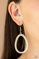 Paparazzi ~ Casual Curves Earrings-Lovelee's Treasures-earrings,gold,jewelery,oval frame,silver