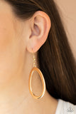 Paparazzi ~ Casual Curves Earrings-Lovelee's Treasures-earrings,gold,jewelery,oval frame,silver