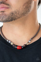 Put Up A BEACHFRONT - Red New Arrivals-Lovelee's Treasures-jewelry,men,necklaces,red,stone-like beads