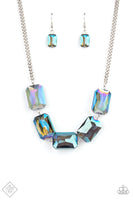 Heard It On The HEIR-Waves Necklaces-Lovelee's Treasures-black,blue,emerald cut gems,iridescently icy,jewelery,necklaces