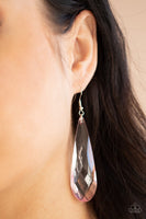 Crystal Crowns - Pink Earrings  New Arrivals-Lovelee's Treasures-crystal like,earrings,jewelry,new arrivals 6/14/21,pink,pink teardrop,standard fishhook fitting
