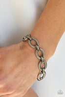 Industrial Amazon - Silver Bracelets-Lovelee's Treasures-bracelets,industrial look,jewelry,silver,silver links,snake chain detail