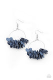 Flirty Florets - Blue Earrings-Lovelee's Treasures-blue,earrings,floral,flowers,jewelry,standard fishhook fitting