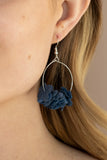 Flirty Florets - Blue Earrings-Lovelee's Treasures-blue,earrings,floral,flowers,jewelry,standard fishhook fitting