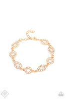Royally Refined - Gold Bracelets New Arrivals-Lovelee's Treasures-bracelets,jewelry,new arrivals 4/27/21,teardrop,white rhinestones
