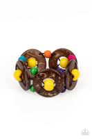 Island Adventure - Multi Bracelets New Arrivals-Lovelee's Treasures-bracelets,jewelry,multi,multicolored,multicolored beads,new arrivals,wood,wooden