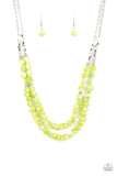 Staycation Status - Green  Necklaces New Arrivals-Lovelee's Treasures-green,green shell-like beads,jewelry,necklaces,new arrivals