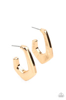 On The Hook - Gold Earrings New Arrivals-Lovelee's Treasures-approximately 3/4" in diameter,curves,earrings,gold,hoop,jewelry,standard post fitting