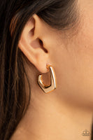 On The Hook - Gold Earrings New Arrivals-Lovelee's Treasures-approximately 3/4" in diameter,curves,earrings,gold,hoop,jewelry,standard post fitting