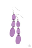 Rainbow Drops - Purple  Earrings New Arrivals-Lovelee's Treasures-Amethyst Orchid finish,earrings,jewelry,lengthened oval frames,long oval frames,new arrivals 5/18/21,purple,standard fishhook fitting