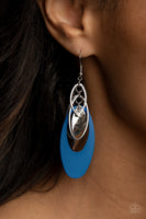 Paparazzi ~ Ambitious Allure - Blue Earrings  New Arrivals-Lovelee's Treasures-blue,earrings,jewelry,New arrivals 5/7/21,silver,standard fishhook fitting,tassel