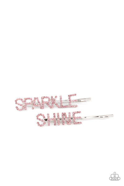 Center of the SPARKLE-verse - Pink     Hair Accessories-Lovelee's Treasures-Hair Accessories,hair clip,hair pin,pink
