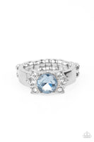 ROYAL Till The End - Blue Rings New Arrivals-Lovelee's Treasures-a dainty stretchy band,blue,jewelry,new arrivals,rings