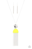 Color Me Neon - Yellow Necklaces New Arrivals-Lovelee's Treasures-acrylic,half moon,jewelry,necklaces,neon,neon yellow,new arrivals,yellow