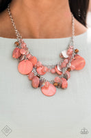 Spring Goddess - Orange Necklaces New Arrivals-Lovelee's Treasures-Burnt Coral,fashion fix necklace,jewelry,necklaces,orange,Pantone®,two layers of beads