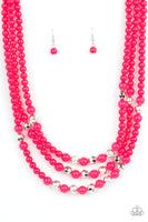 STAYCATION All I Ever Wanted - Pink  Necklaces COMING SOON Pre-Order-Lovelee's Treasures-coming soon Pre-Order,jewelry,layers,necklaces,pink,pink beads,vivacious layers