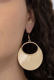 Fan Girl Glam - Gold Earrings New Arrivals-Lovelee's Treasures-crescent shaped,earrings,gold,jewelry,new arrivals,standard fishhook fitting
