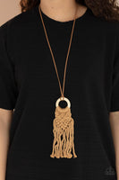 Crafty Couture - Brown Necklaces New Arrivals-Lovelee's Treasures-brown,brown suede knot,jewelry,necklaces,new arrivals