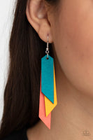 Suede Shade - Multi Earrings New Arrivals-Lovelee's Treasures-earrings,jewelry,multi,new 5/25/21,standard fishhook fitting,suede