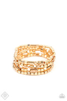Metro Materials - Gold Bracelets-Lovelee's Treasures-bracelets,fashion fix bracelets,gold,jewelry,stretchy band