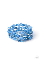 Girly Girl Glimmer - Blue Bracelets New Arrivals-Lovelee's Treasures-acrylic beads,blue,bracelets,jewelry,stretchy bands