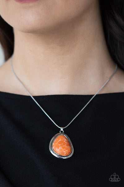 Canyon Oasis - Orange     Necklaces-Lovelee's Treasures-jewelry,necklaces,orange stone,teardrop