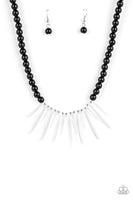 Icy Intimidation - Black Necklaces New Arrivals-Lovelee's Treasures-acrylic,acrylic icicles,black,black beads,jewelry,necklaces
