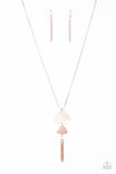 TIDE You Over - Rose Gold Necklaces New Arrivals-Lovelee's Treasures-flirty pendant,jewelry,lengthened snake chain,necklaces,new arrivals,rose gold,tassel