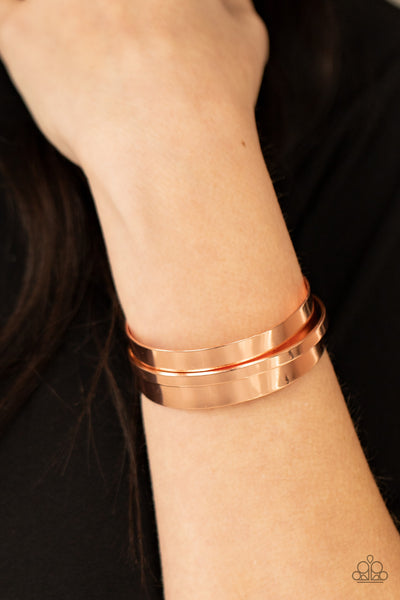 Paparazzi ~ A HAUTE Number Bracelets-Lovelee's Treasures-bracelets,copper,flat shiny copper bar,jewelry,thick shiny copper cuff