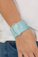 HISS-tory In The Making - Blue Bracelets New Arrivals-Lovelee's Treasures-adjustable snap closure,blue,bracelets,jewelry,leather band,new arrivals