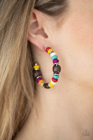Definitely Down-To-Earth - Multi Earrings  New Arrivals-Lovelee's Treasures-earrings,jewelry,multi,multicolored beads,new arrivals,standard post fitting