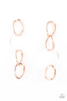 Talk In Circles - Copper Earrings COMING SOON Pre-Order-Lovelee's Treasures-clear acrylic ring,coming soon Pre-Order,copper,earrings,jewelry,oversized links,standard post fitting