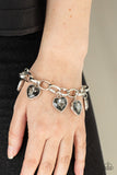 Paparazzi - Candy Heart Charmer - Silver Bracelets New Arrivals-Lovelee's Treasures-adjustable clasp closure,bracelets,jewelry,new arrivals,paparazzi,silver