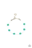 Camp Flower Power - Blue Bracelets New Arrivals-Lovelee's Treasures-blue,bracelets,flowers,jewelry,new arrivals,turquoise