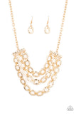 Repeat After Me - Gold  Necklaces New Arrivals-Lovelee's Treasures-gold,hammered,jewelry,necklaces,new arrivals