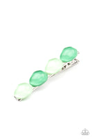 Bubbly Reflections - Green Hair Accessories-Lovelee's Treasures-Hair Accessories,hair clip,jewelry,standard hair clip on the back