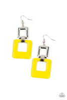 Twice As Nice - Yellow Earrings New Arrivals-Lovelee's Treasures-earrings,jewelry,new arrivals,standard fishhook fitting,yellow