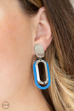 Melrose Mystery - Blue Earrings New Arrivals-Lovelee's Treasures-blue,clip on,earrings,jewelry,new arrivals,standard clip-on fitting