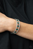 Paparazzi- Industrial Icing - Green  Bracelets COMING SOON Pre-Order-Lovelee's Treasures-bracelets,coming soon Pre-Order,cuff,green,jewelry
